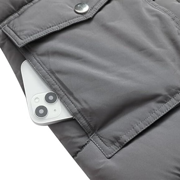 Women Waterproof Long Winter Coat Thickened Dark Grey Alternative Puffer Jacket - Picture 5 of 5